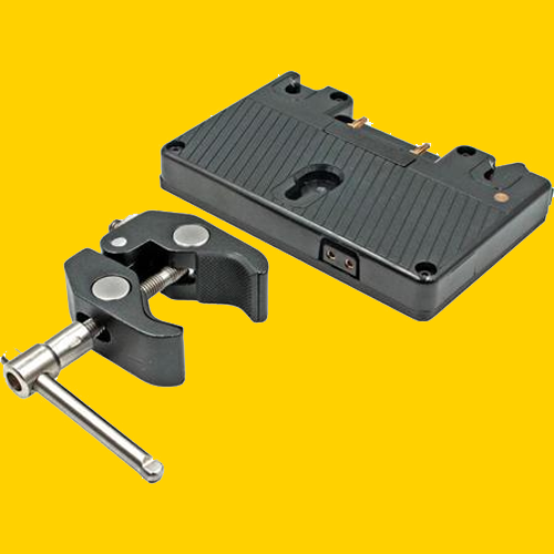 Gold Mount Carbon Fiber Battery Plate (with clamp)